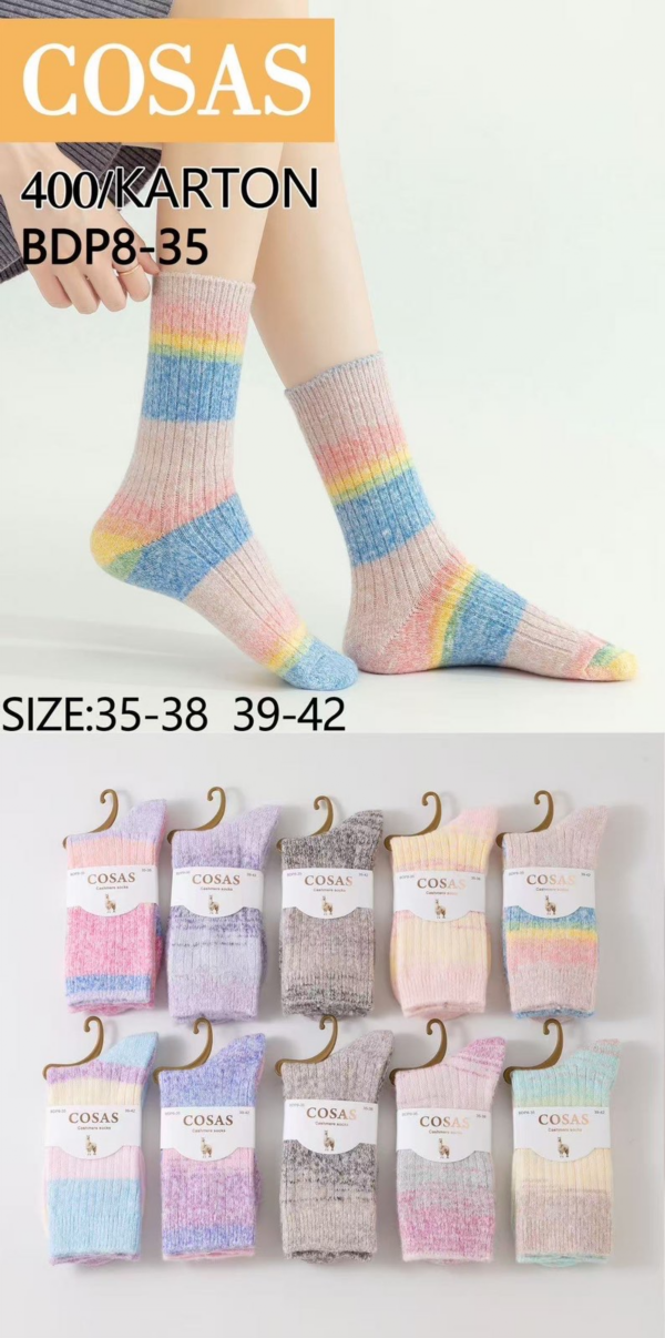 Skarpety damskie Roz 35-42, Mix kolor Paczka 40 szt
